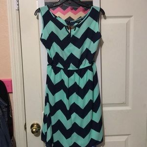 Chevron Print Dress